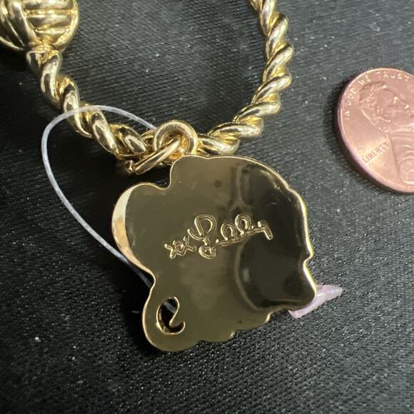 Lilly Pulitzer Gold Tone Elephant Charm Key ring New Unused - Picture 2 of 5